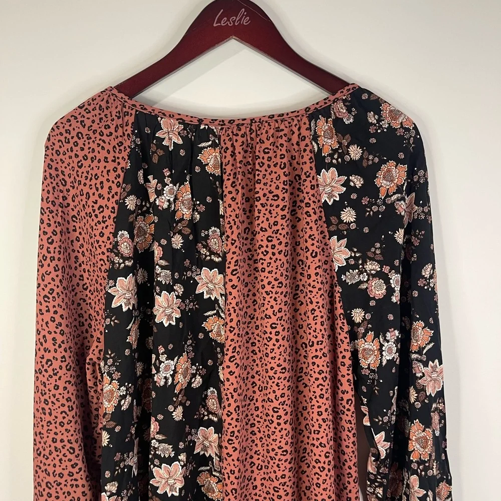 Haplics Elegant Floral and Leopard Print Blouse‎ - Picture 7 of 9